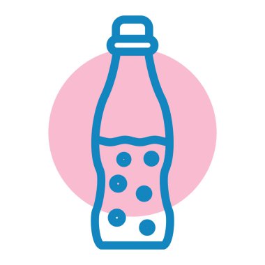 Şişe. Web simgesi basit illüstrasyon