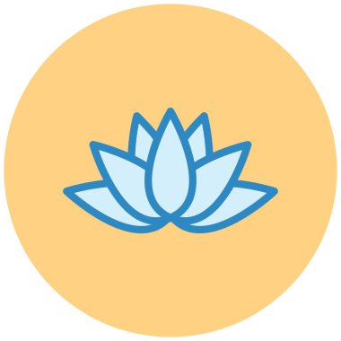 Nilüfer çiçeği ikonu vektör illüstrasyonu