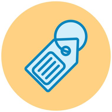 etiket simgesi, vektör illüstrasyonu basit tasarım