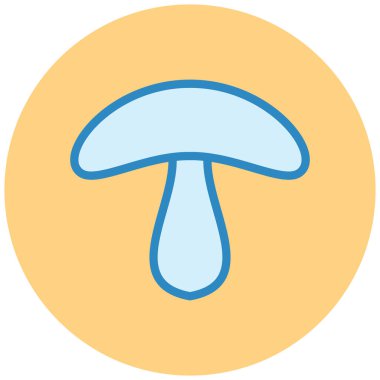 Mantar. Web simgesi basit illüstrasyon