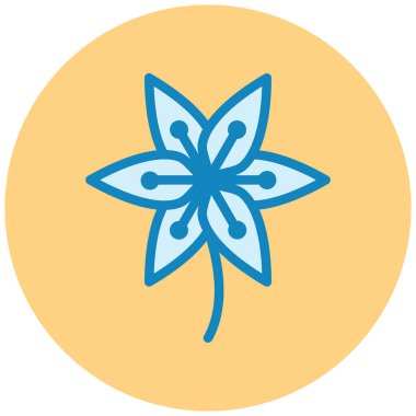 Çiçek. Web simgesi basit illüstrasyon
