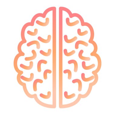 Beyin. Web simgesi basit illüstrasyon