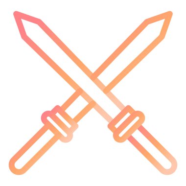 Kılıçlar. Web simgesi basit illüstrasyon