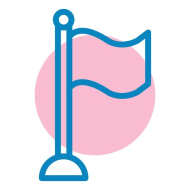 Bayrak. Web simgesi basit illüstrasyon