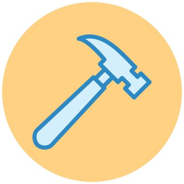 Çekiç simgesinin vektör illüstrasyonu