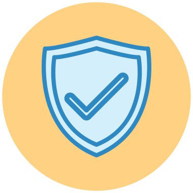 Kalkan. Web simgesi basit illüstrasyon