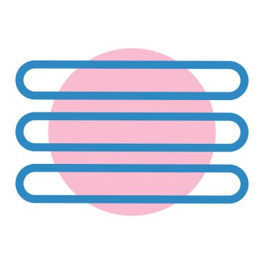 Satır simgesi, vektör illüstrasyonu basit tasarım