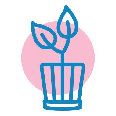 Bitki. Web simgesi basit illüstrasyon