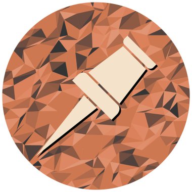 İğne simgesi. izometrik vektör sembolü.