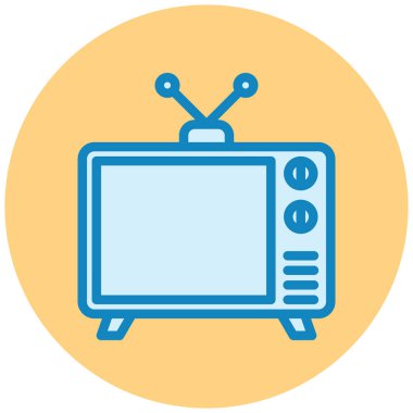 Televizyon. Web simgesi basit illüstrasyon