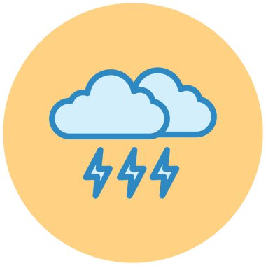 Fırtına bulutu düz vektör simgesi