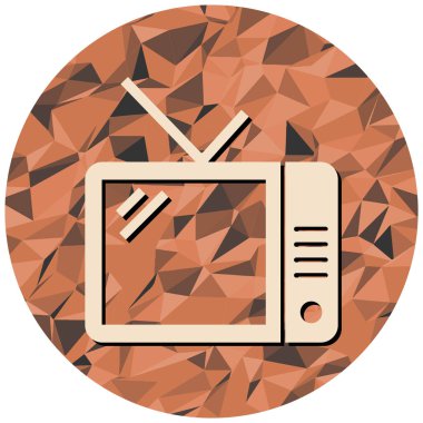 Bir retro TV simgesinin vektör illüstrasyonu