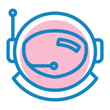 Astronot vektör simgesi beyaz arkaplanda izole edildi