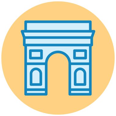 Bir bina simgesinin vektör illüstrasyonu