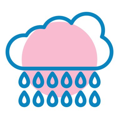 Yağmur. Web simgesi basit illüstrasyon