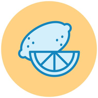 lemon. Web simgesi basit illüstrasyon