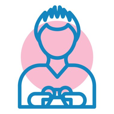 Kadın. Web simgesi basit illüstrasyon