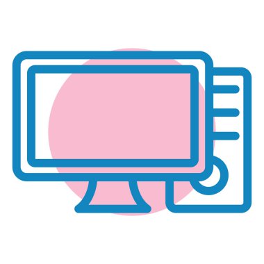 Bilgisayar monitörü. Basit resimleme