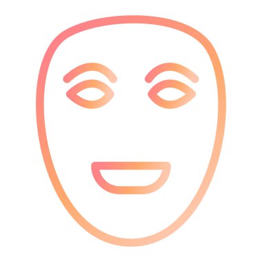 maske simgesi vektör illüstrasyonu