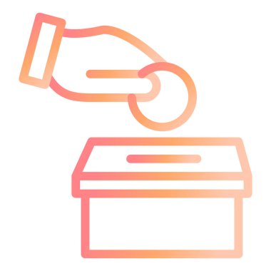 Hayır işi. Web simgesi basit illüstrasyon 