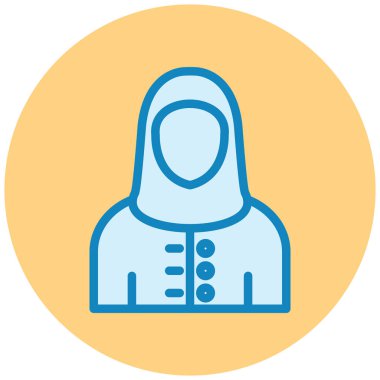 Kadın. Web simgesi basit illüstrasyon