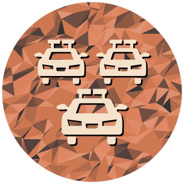 Beyaz arka planda izole edilmiş düz bir araba simgesi. seyahat sembolü çizimi.