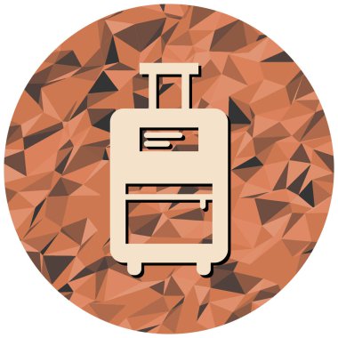 seyahat bagaj ikonu vektör illüstrasyonu