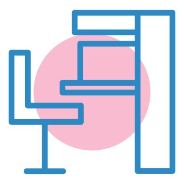 Sandalye. Web simgesi basit illüstrasyon