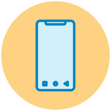 Cep telefonu. Web simgesi basit tasarım