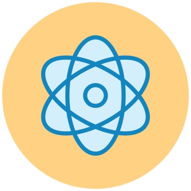 atom. Web simgesi basit illüstrasyon
