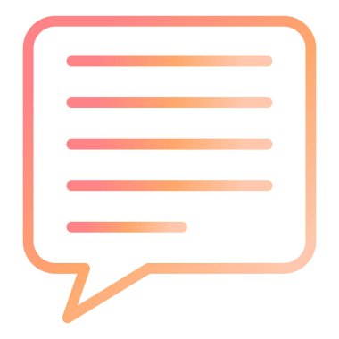 Konuş. Web simgesi basit illüstrasyon