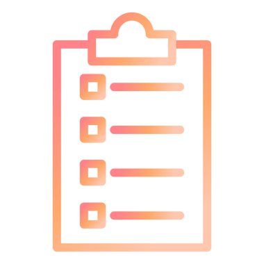 Kontrol listesi. Web simgesi basit illüstrasyon