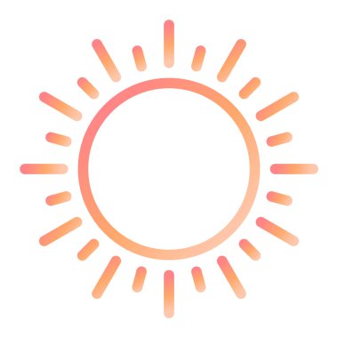 Güneş Simgesi Vektör illüstrasyonu