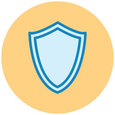 Kalkan. Web simgesi basit illüstrasyon