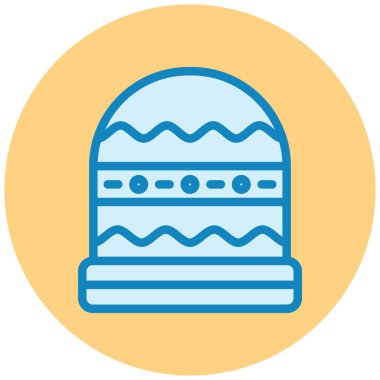 Kek. Web simgesi basit illüstrasyon