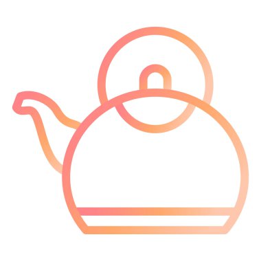 Çaydanlık. Web simgesi basit illüstrasyon 