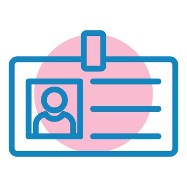 Kimlik kartı. Basit resimleme