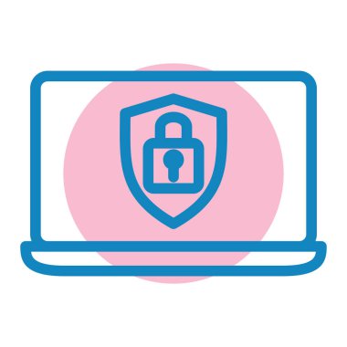 dizüstü bilgisayar koruma vektörü çizimi