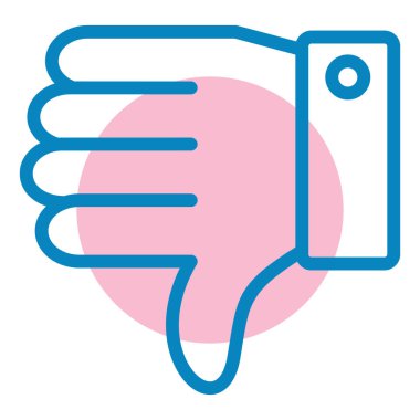 Hoşlanmıyorum. Web simgesi basit illüstrasyon