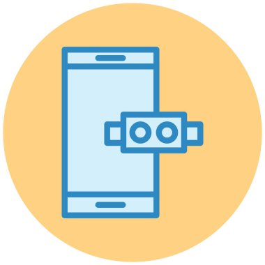 Cep telefonu. Web simgesi basit illüstrasyon