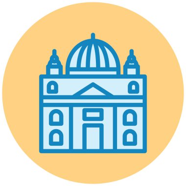 Kiliseye. Web simgesi basit illüstrasyon