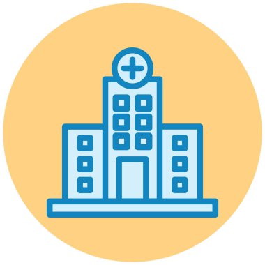 Hastane. Web simgesi basit illüstrasyon