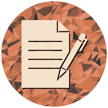 Kalem. Web simgesi basit illüstrasyon