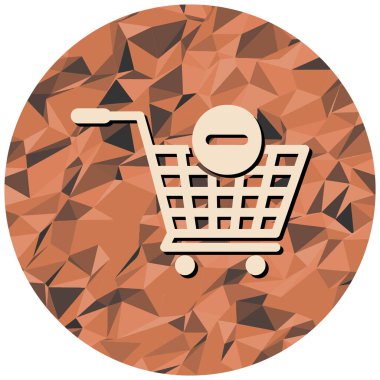 Alışveriş arabası ikonu. Web için tramvay vektör simgelerinin düz çizimi