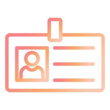 kimlik kartı vektör düzenlenebilir vuruş tasarımı