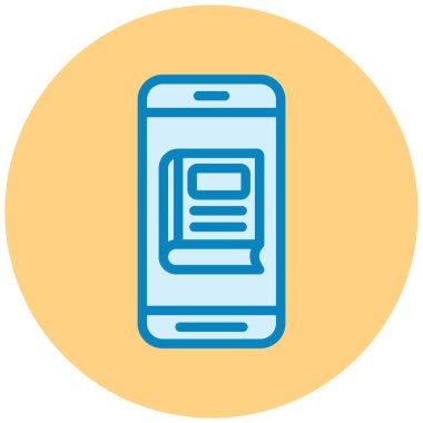 Cep telefonu simgesi, vektör illüstrasyonu