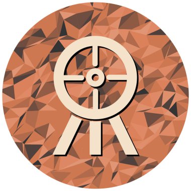 Dairesel bir simgenin vektör illüstrasyonu