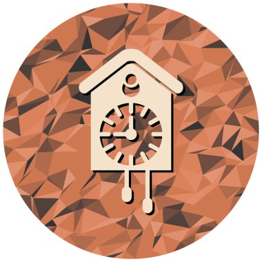 Beyaz arkaplanda izole edilmiş düz stil saat simgesi. vektör illüstrasyonu