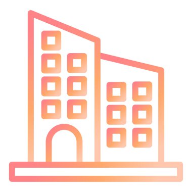 Office Building modern simge vektör illüstrasyonu 