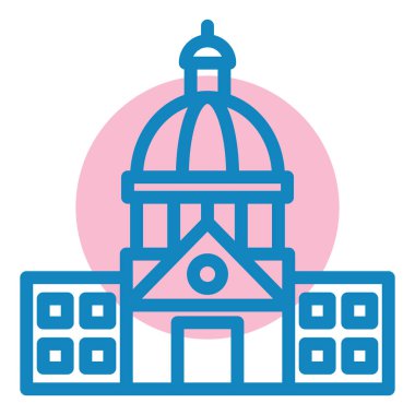 Bina. Web simgesi basit illüstrasyon